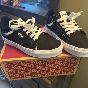 Vans Kids Classic Black and White Sneakers